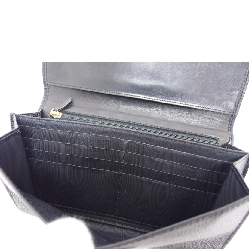 CHANEL シャネル/ココマーク キャビアスキン/二つ折りロングウォレット/ブラック//620****/ABランク/04