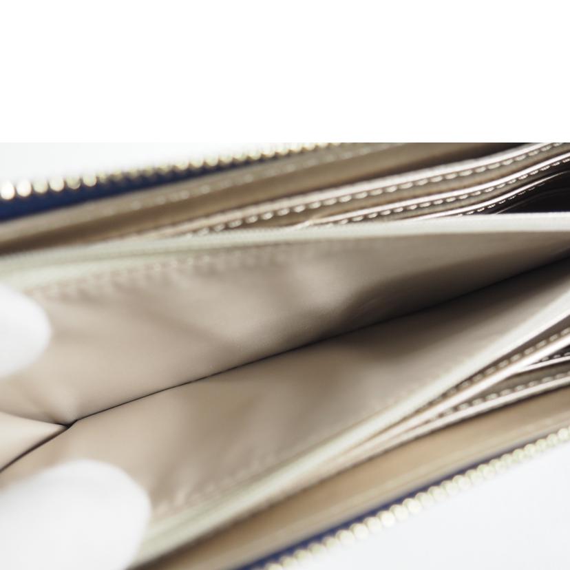 GUESS ゲス/ラウンドZIP長財布 キルティング 青//Sランク/79