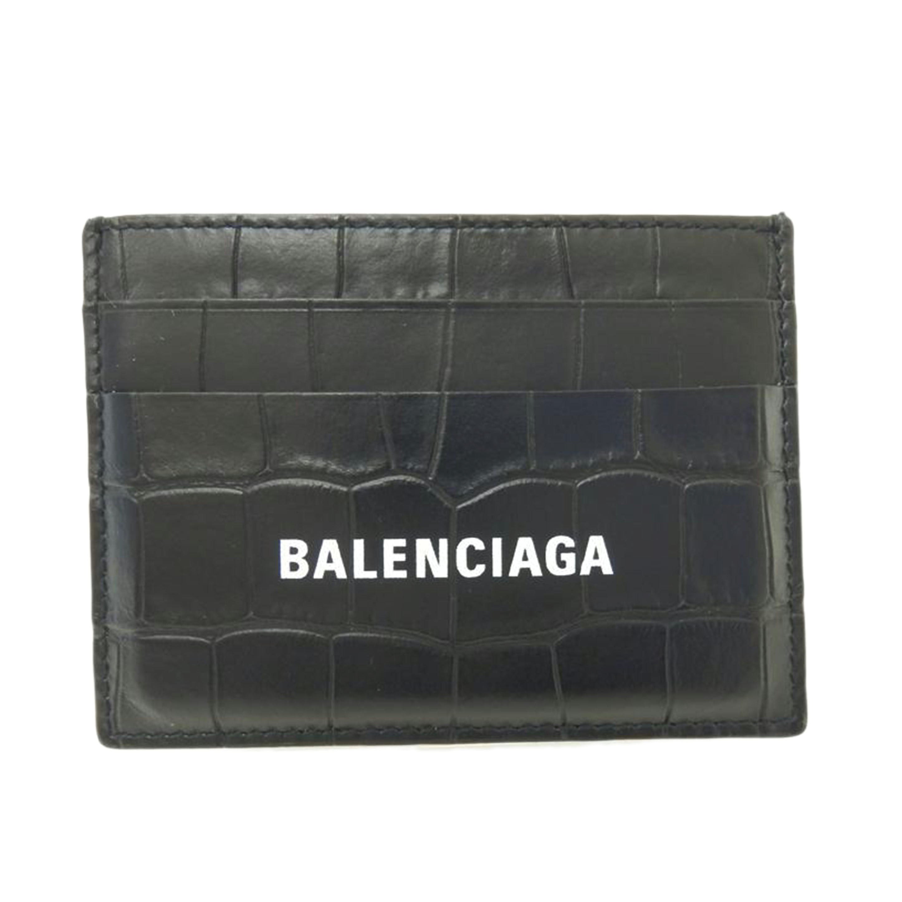 BALENCIAGA バレンシアガ/レザー型押しカードケース//Aランク/88