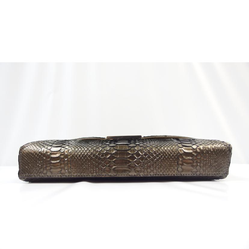 NAGATANI/ナガタニ パイソン3wayショルダーバック オリーブ//Aランク/83