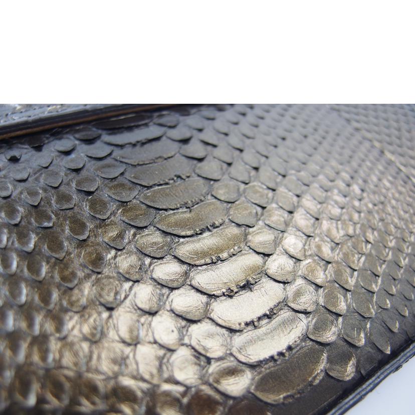 NAGATANI/ナガタニ パイソン3wayショルダーバック オリーブ//Aランク/83