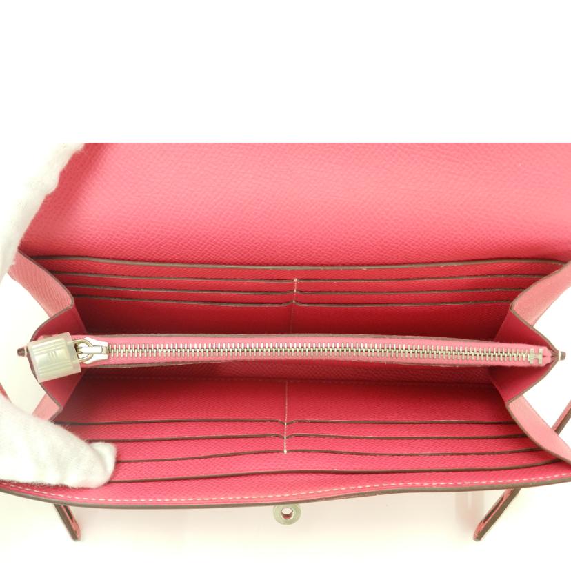 HERMES エルメス 長財布 2014年頃製造 シルバー金具 ピンク レディース/ケリーウォレット/ヴォーエプソン/ローズティリアン//R刻印(2014)/ABランク/69