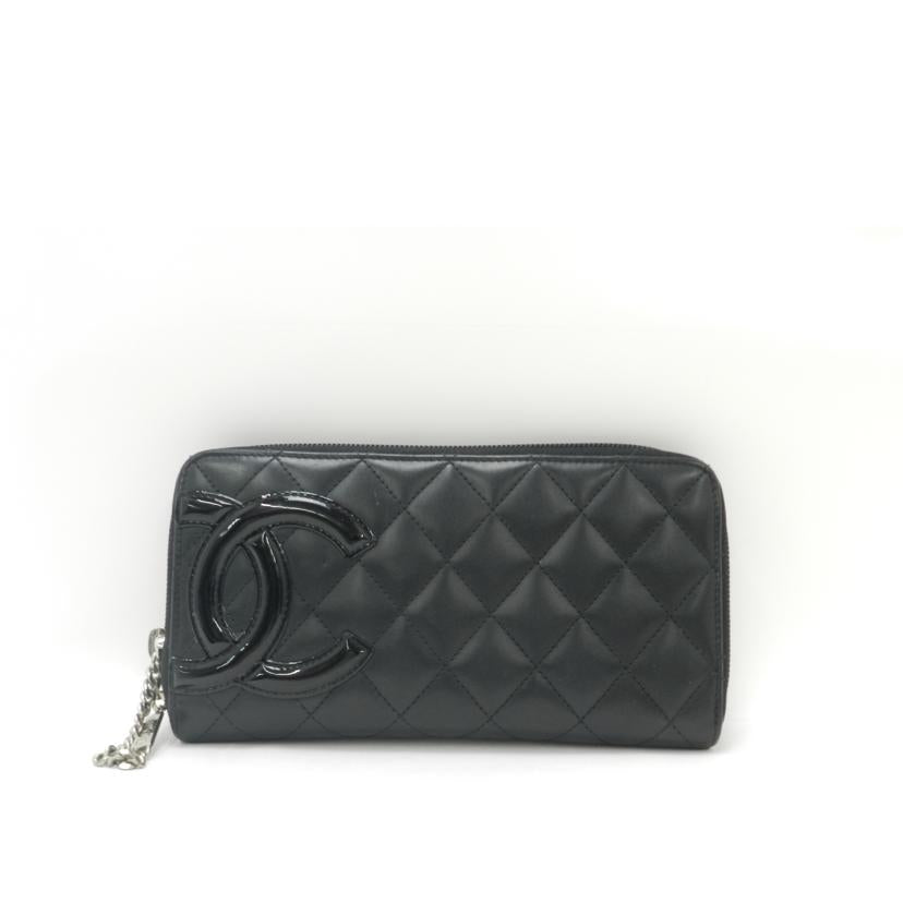 CHANEL シャネル 黒 /カンボンライン・ラウンドファスナー長財布/ブラック/A50078//20538798/ABランク/69