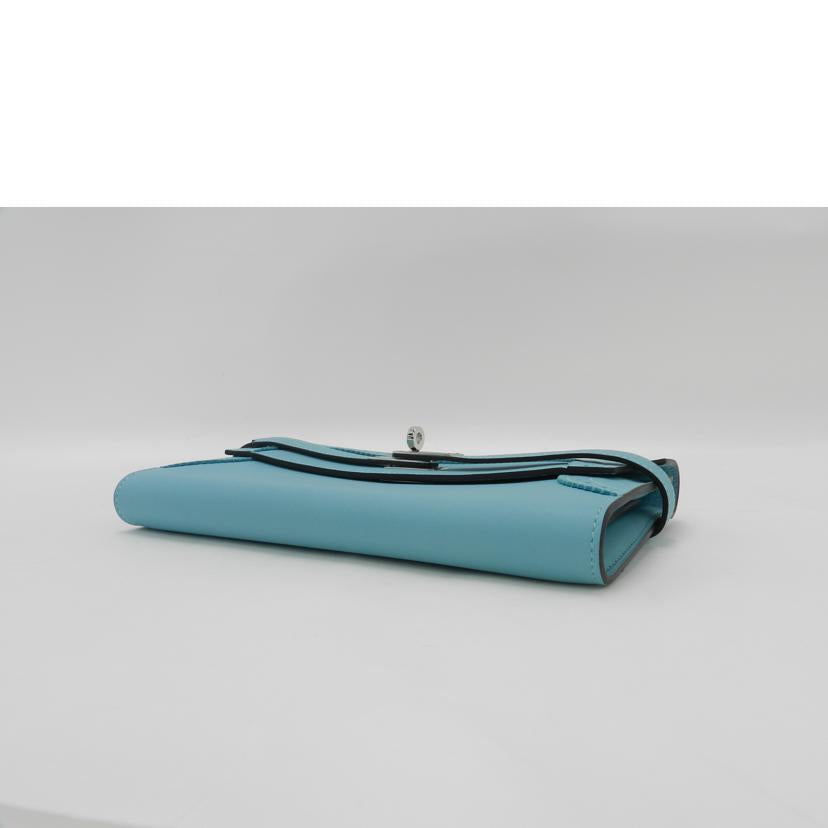 HERMES エルメス 長財布 2015年頃製造 レザー ライトブルー レディース/ケリーウォレット・ギリーズ/スイフト/ブルーアトール/068964CK//T刻印(2015)/SAランク/69