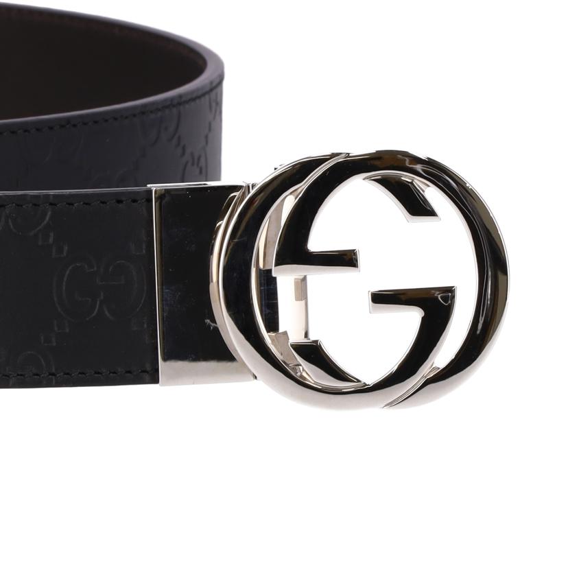 GUCCI グッチ/インターロッキングGリバーシブルベルト/473030//ABランク/75