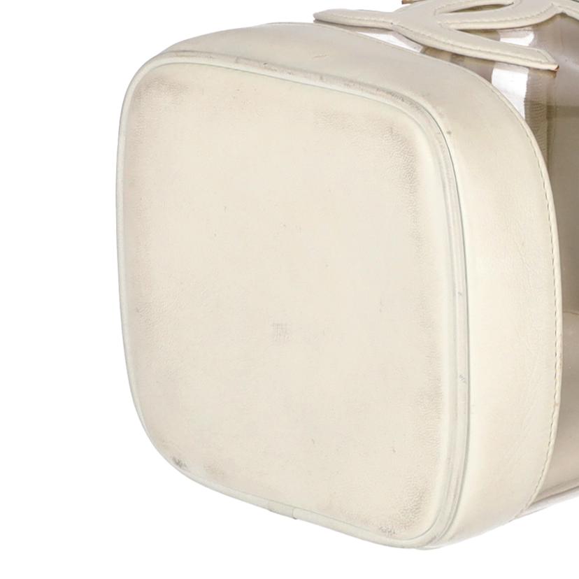 CHANEL シャネル 化粧ポーチ レディース/クリアレザーココマークバニティ //3451600/Bランク/75