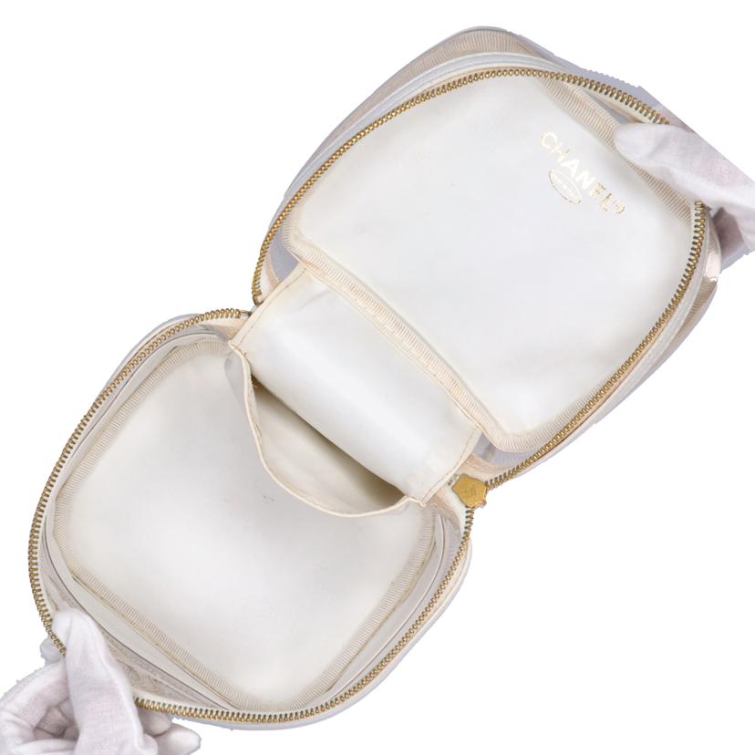 CHANEL シャネル 化粧ポーチ レディース/クリアレザーココマークバニティ //3451600/Bランク/75