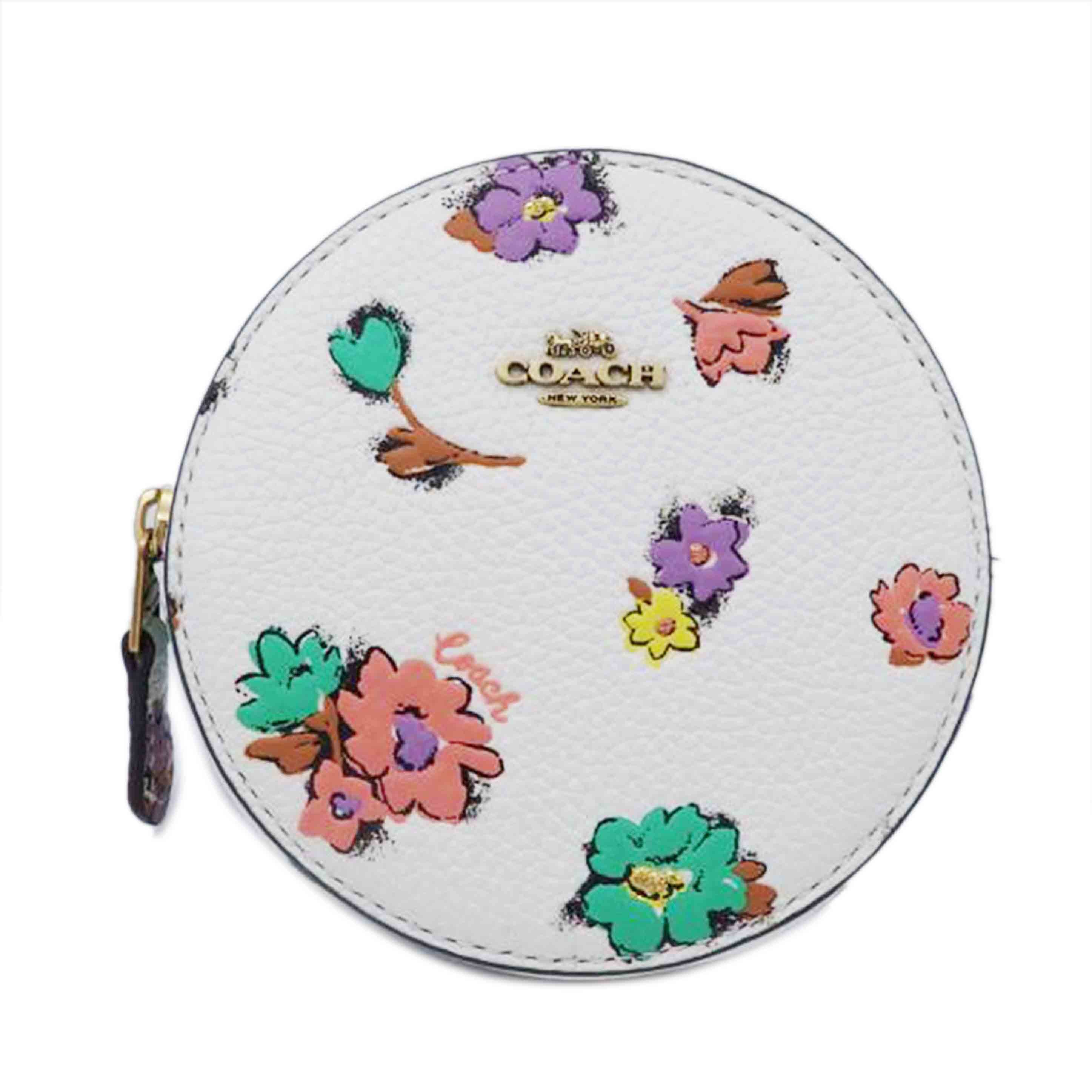 COACH コーチ/ラウンドコインケース/フローラルプリント/C4202//B21**/Aランク/93