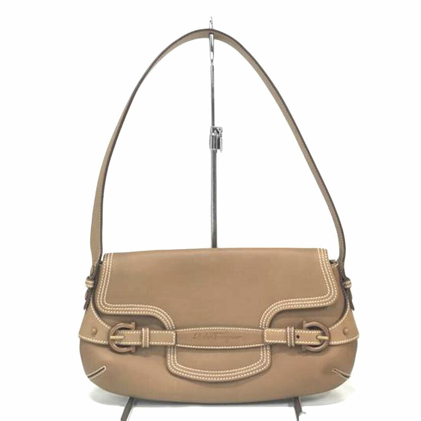 Salvatore Ferragamo サルバトーレ フェラガモ/ガンチーニ レザーショルダーバッグ/215823/Bランク/52