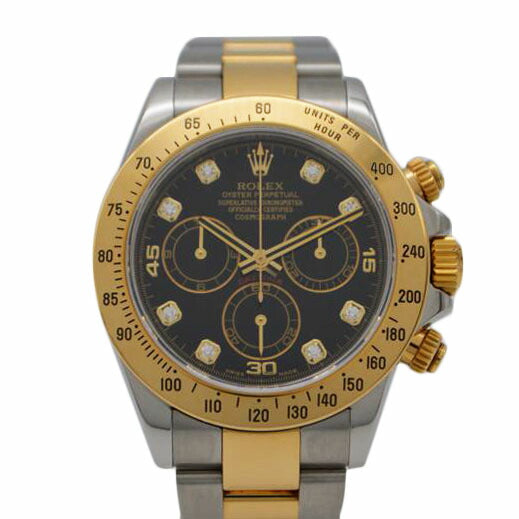ROLEX ROLEX/コスモグラフデイトナ8Pダイヤ/ブラック文字盤/116523G//D679084(05年製)/Aランク/89