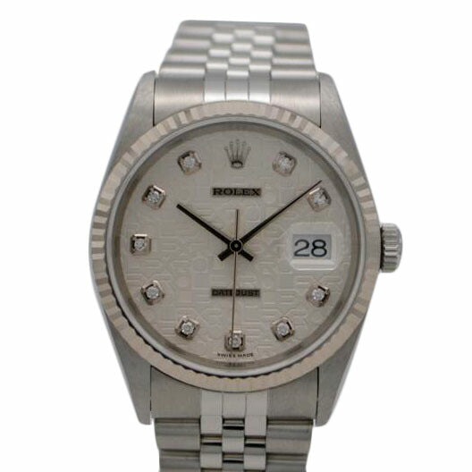 ROLEX ROLEX/デイトジャスト10P新ダイヤ/コンピューター盤/16234G//Y324947(02年製)/Aランク/89