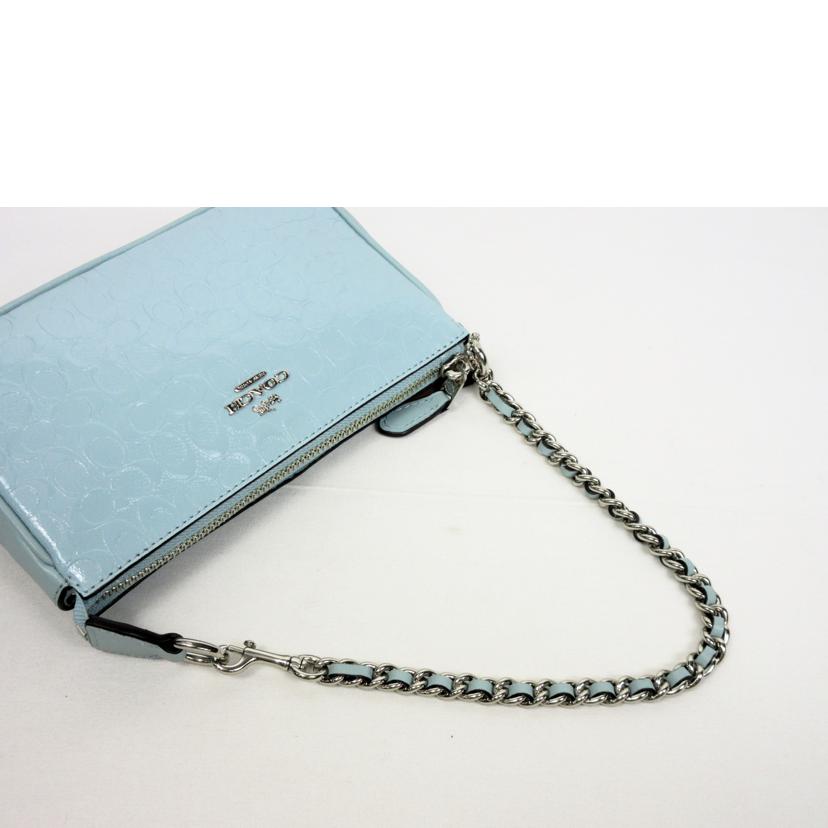 COACH コーチ/エナメルチェーンアクセサリーポーチ/F11940//F17**/Aランク/70