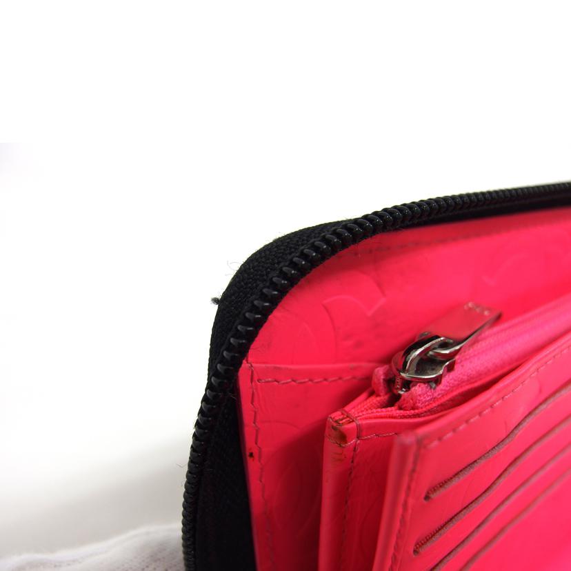 CHANEL シャネル/カンボンライン/オーガナイザー/ラウンドファスナー長財布/ブラック×ピンク//192*****/ABランク/04