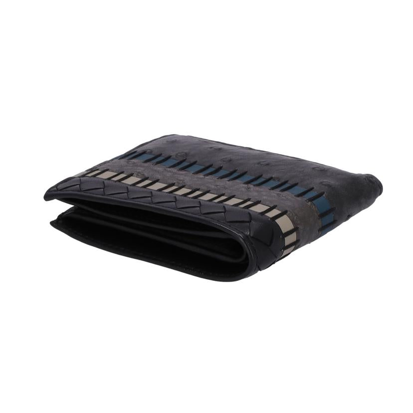 BOTTEGA VENETA ボッテガベネタ/オーストリッチ二つ折り財布 //ABランク/75