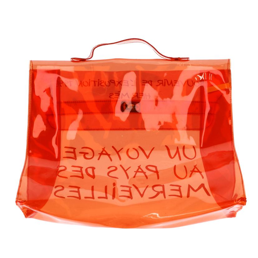 HERMES エルメス ハンドバッグ/ビニールケリー/オレンジ//ABランク/75