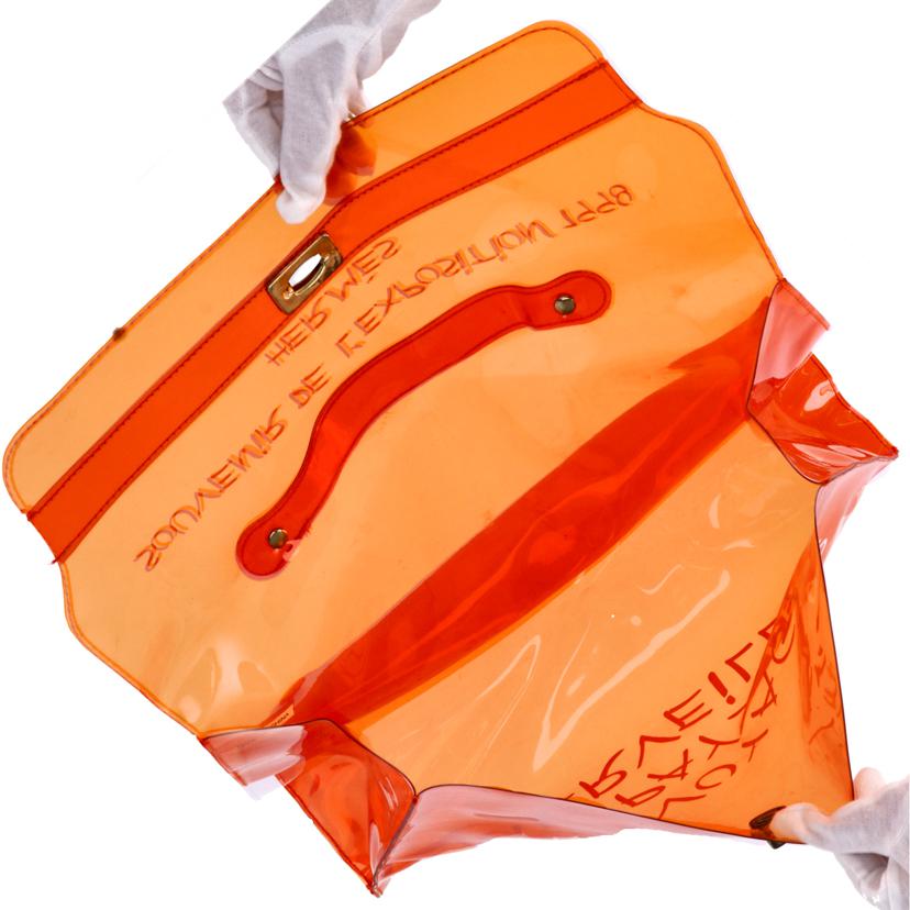 HERMES エルメス ハンドバッグ/ビニールケリー/オレンジ//ABランク/75