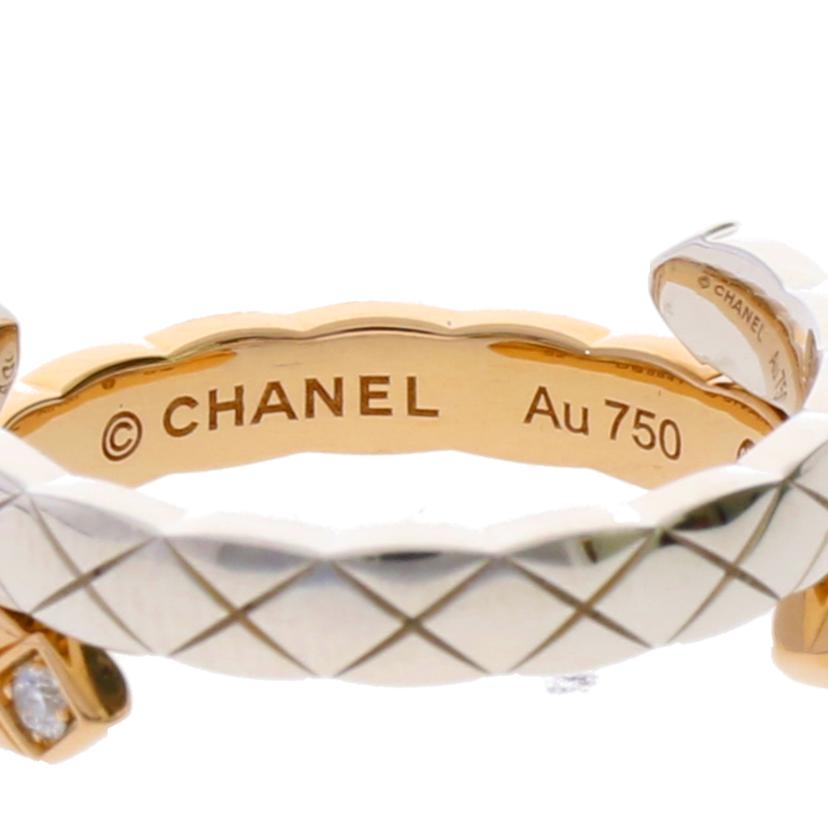 CHANEL シャネル ダイヤ2P 750刻印 ピンクゴールド ホワイトゴールド サイズ52 12号/ココクラッシュリング#12/J11971//Aランク/75