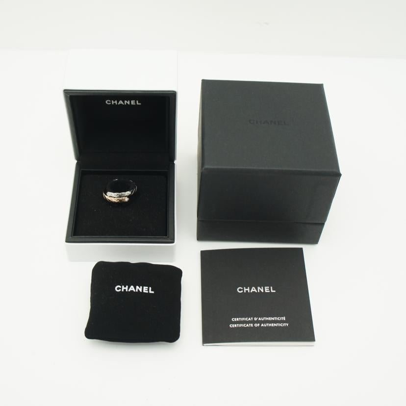 CHANEL シャネル ダイヤ2P 750刻印 ピンクゴールド ホワイトゴールド サイズ52 12号/ココクラッシュリング#12/J11971//Aランク/75