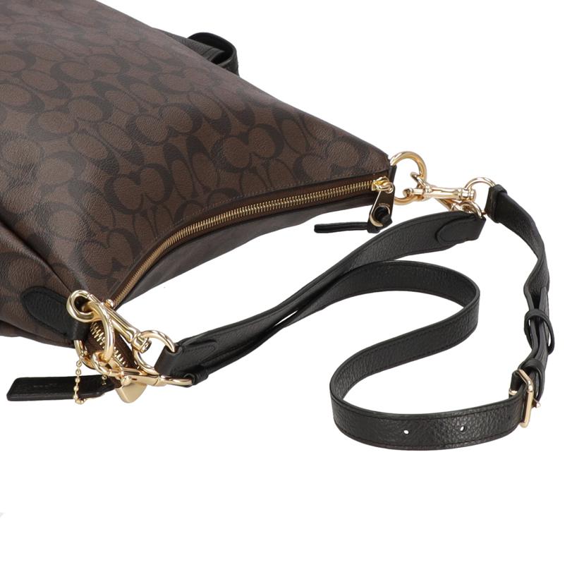 COACH コーチ/シグネチャー ペニー ショルダーバッグ/ダークブラウン/C1523//G21**/Aランク/75