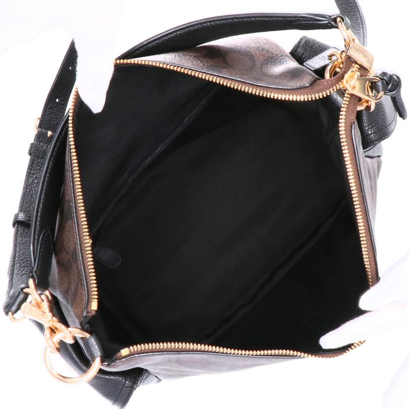 COACH コーチ/シグネチャー ペニー ショルダーバッグ/ダークブラウン/C1523//G21**/Aランク/75