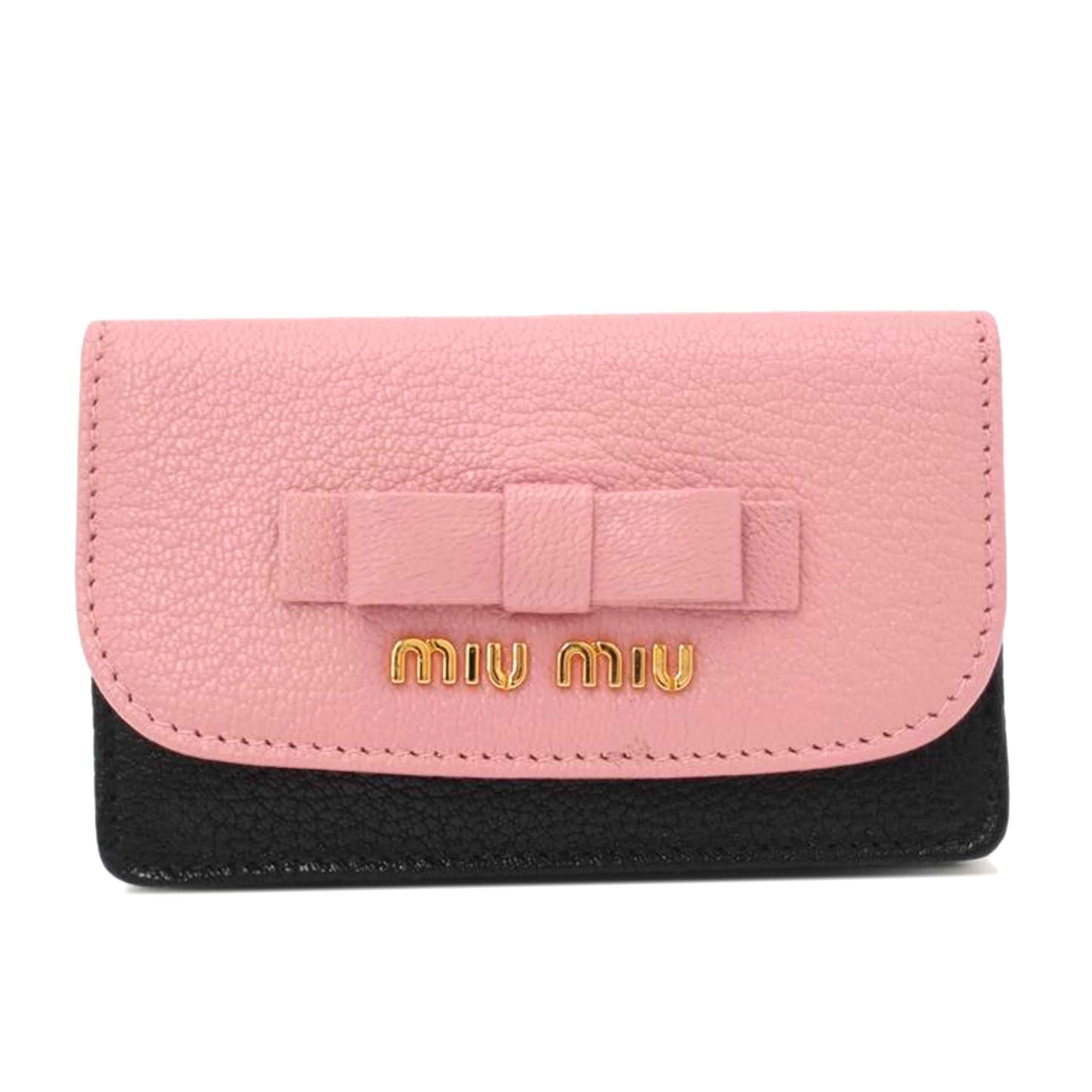 miu miu ミュウミュウ /マドラス名刺入れ/ピンク/5M1122//198/SAランク/69