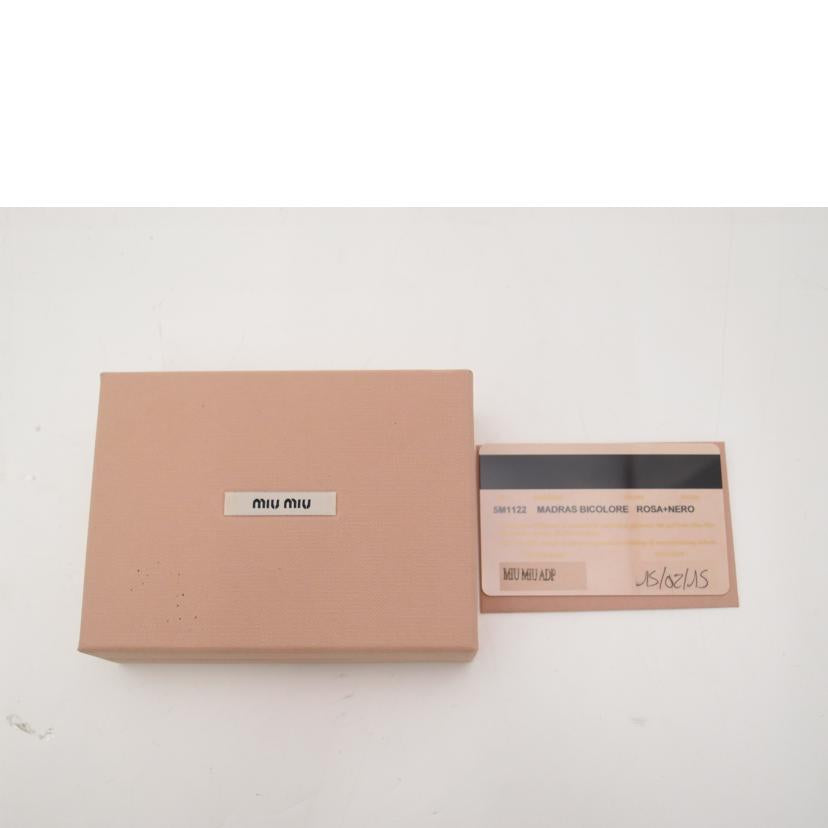 miu miu ミュウミュウ /マドラス名刺入れ/ピンク/5M1122//198/SAランク/69