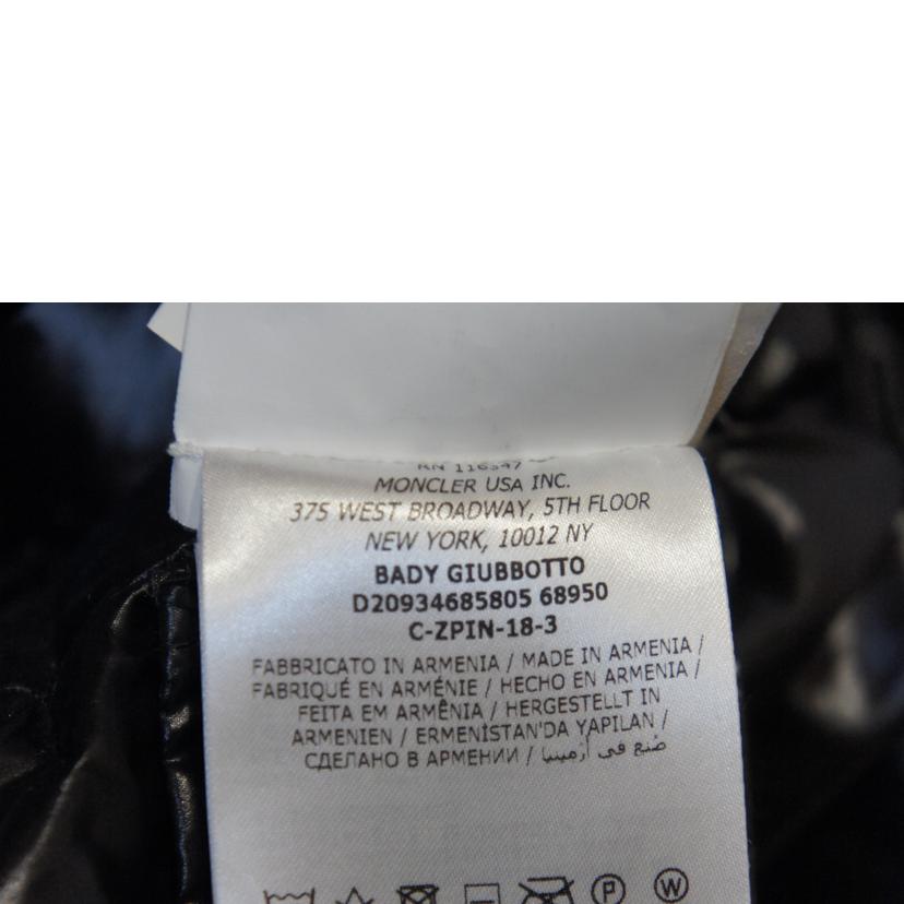 MONCLER モンクレー/BADYFUR ダウンジャケット BLK/D2093468505 68950//ABランク/94