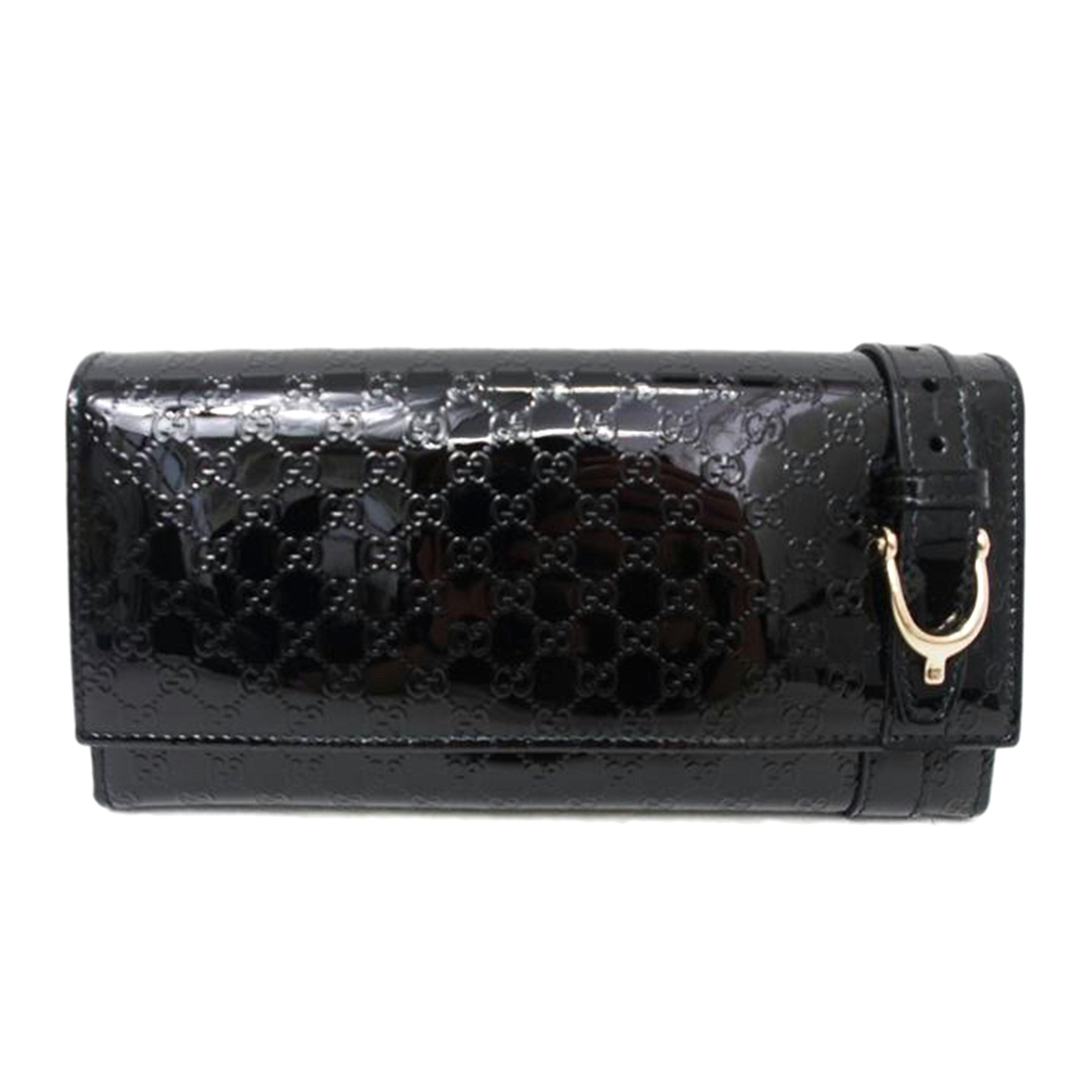 GUCCI/マイクログッチシマ/コンチネンタルウォレット/2つ折り長財布/309260//534363/Aランク/78