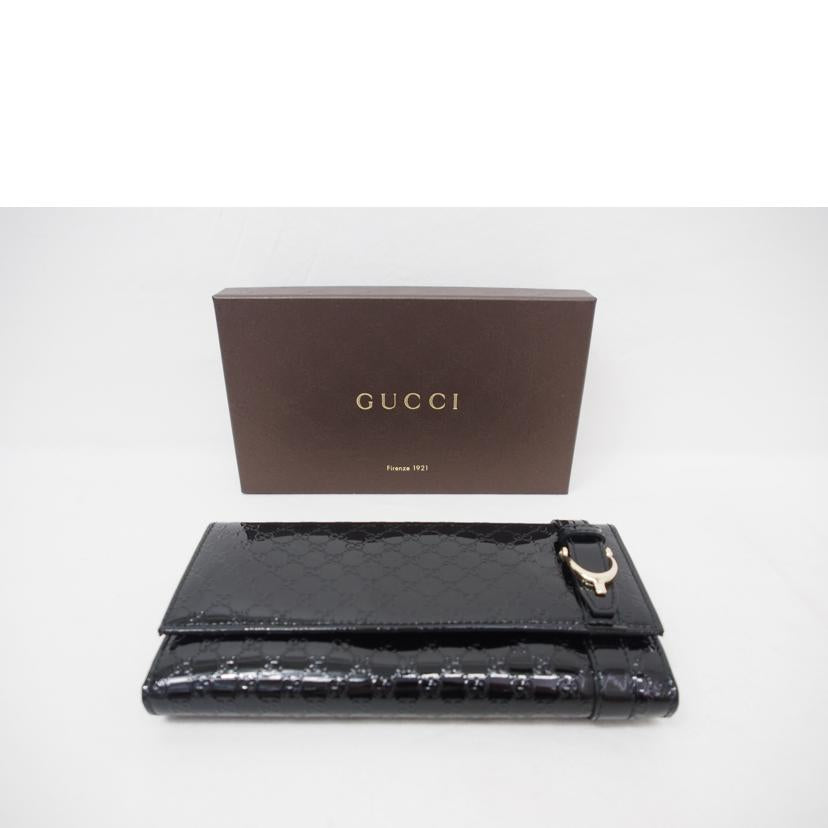 GUCCI/マイクログッチシマ/コンチネンタルウォレット/2つ折り長財布/309260//534363/Aランク/78
