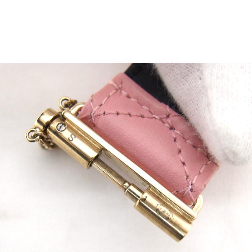 CHANEL シャネル/ココマークフェイクパール/レザーブレスレット/ピンク//B18P/ABランク/04