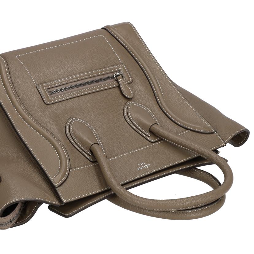 CELINE セリーヌ CELINE 165213 ラゲージミニショッパー エトゥープ トート ハンドバッグ/ラゲージミニショッパー/エトゥープ/165213LUG.09SO//S-A***************/Aランク/37