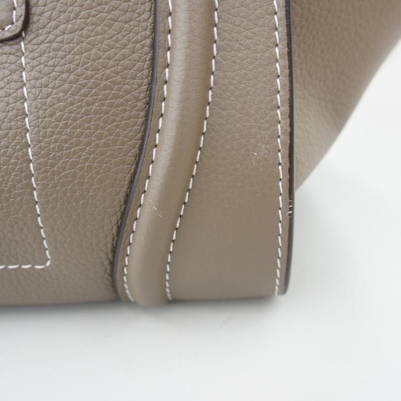 CELINE セリーヌ CELINE 165213 ラゲージミニショッパー エトゥープ トート ハンドバッグ/ラゲージミニショッパー/エトゥープ/165213LUG.09SO//S-A***************/Aランク/37