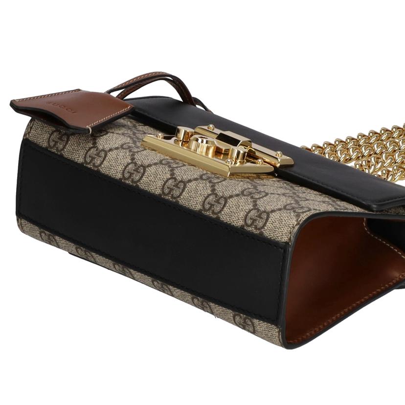 GUCCI グッチ/GGスプリーム パドロック スモール チェーンショルダーバッグ/409487//525***/ABランク/75