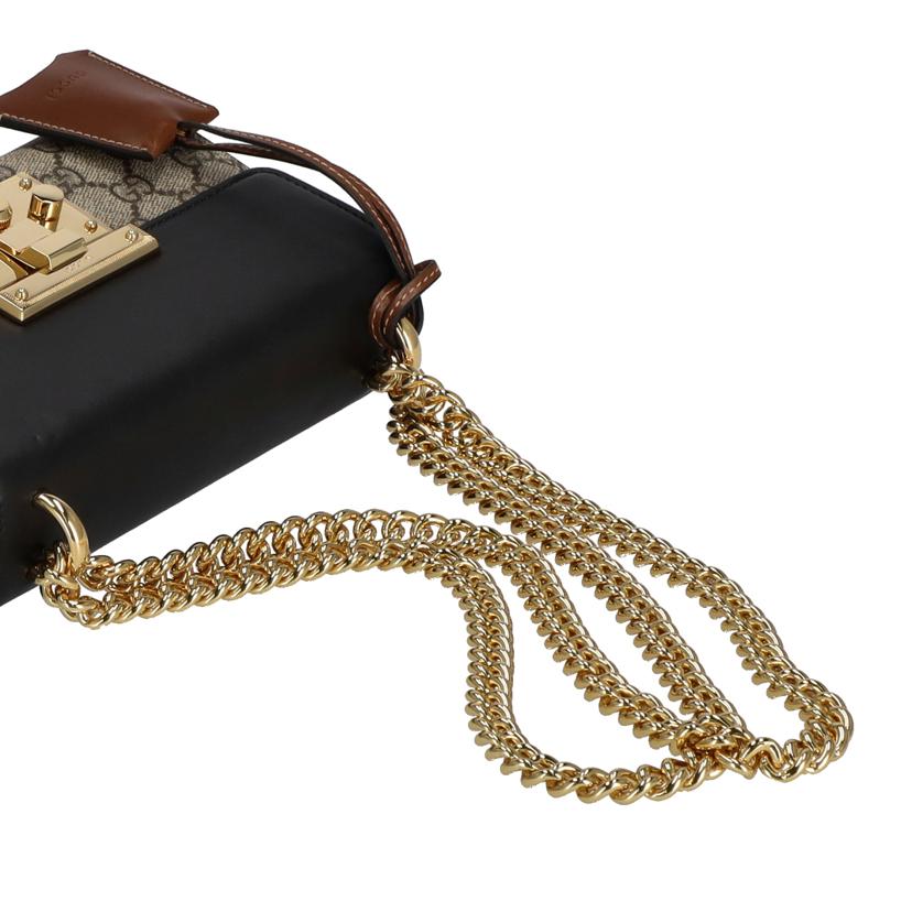 GUCCI グッチ/GGスプリーム パドロック スモール チェーンショルダーバッグ/409487//525***/ABランク/75