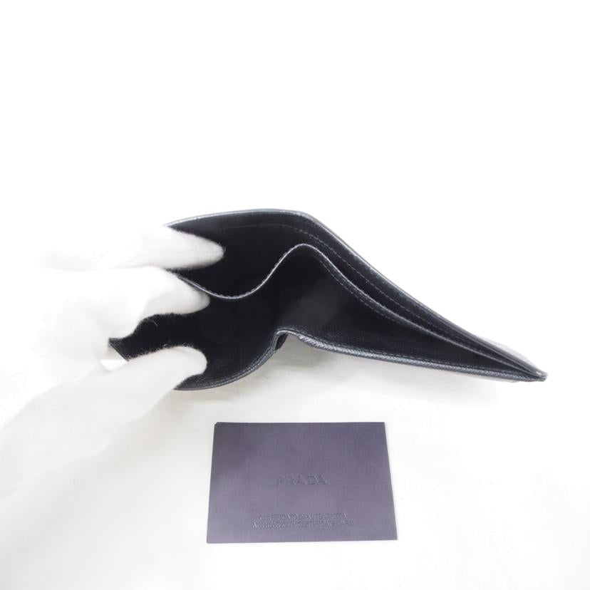 PRADA/サフィアーノコーナー/二つ折り財布/2M0738//Bランク/78