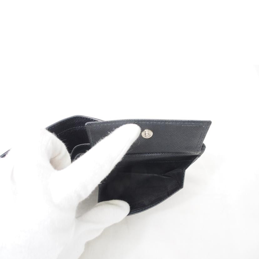 PRADA/サフィアーノコーナー/二つ折り財布/2M0738//Bランク/78