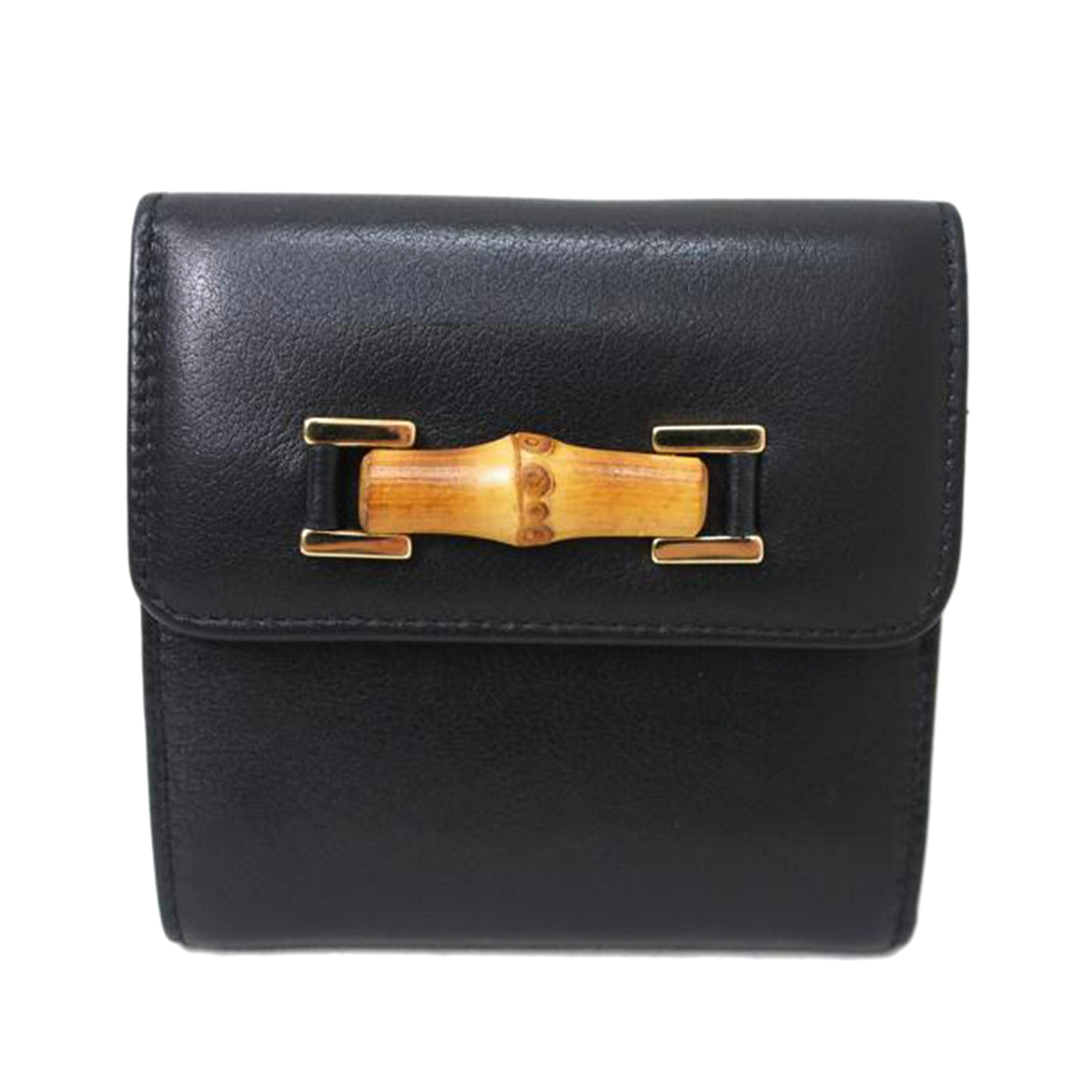 GUCCI/バンブー/レザー/2つ折り財布/035・1147・1861//ABランク/78