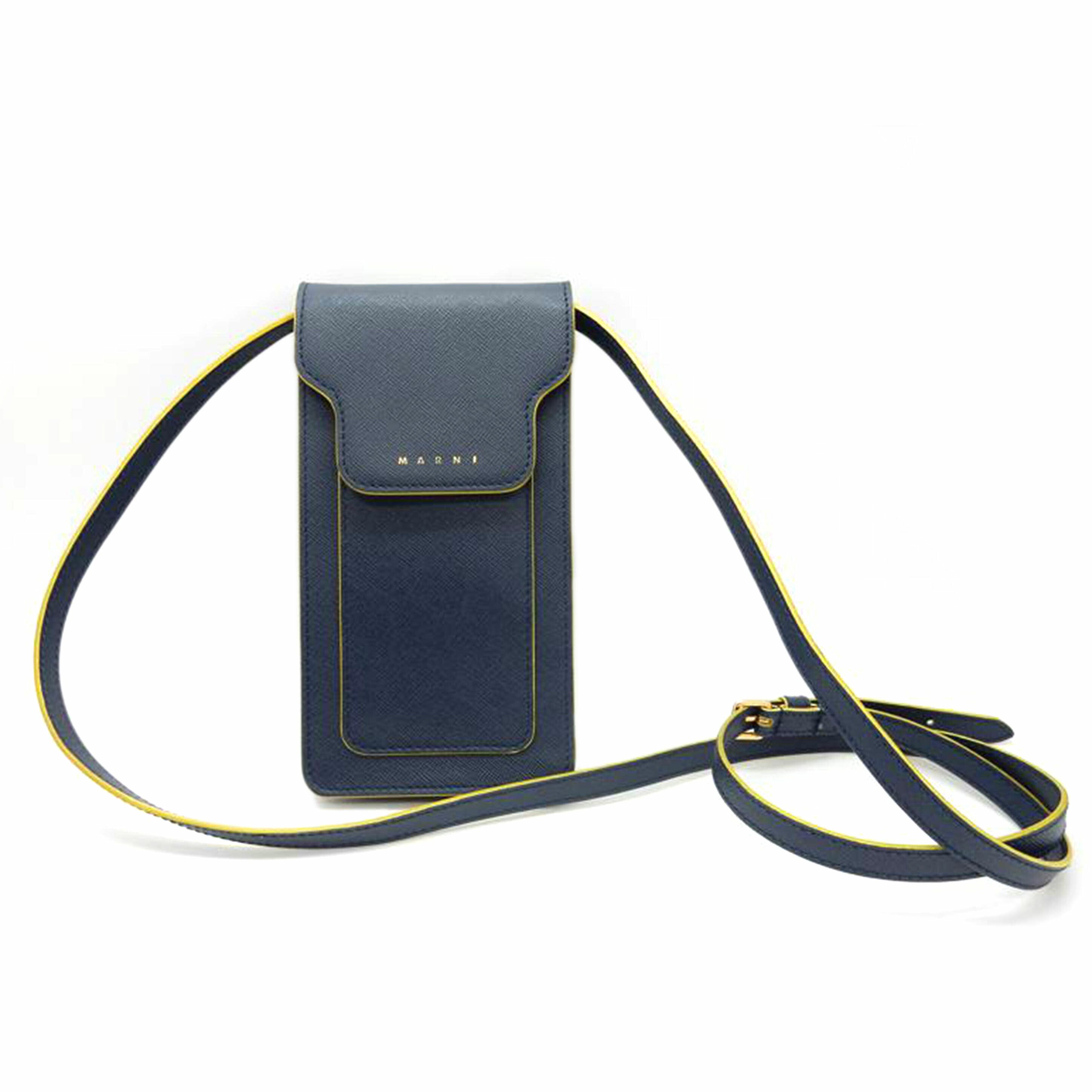 MARNI マルニ/スマートフォンケースミニバッグショルダー/ネイビーxイエロー//Aランク/02