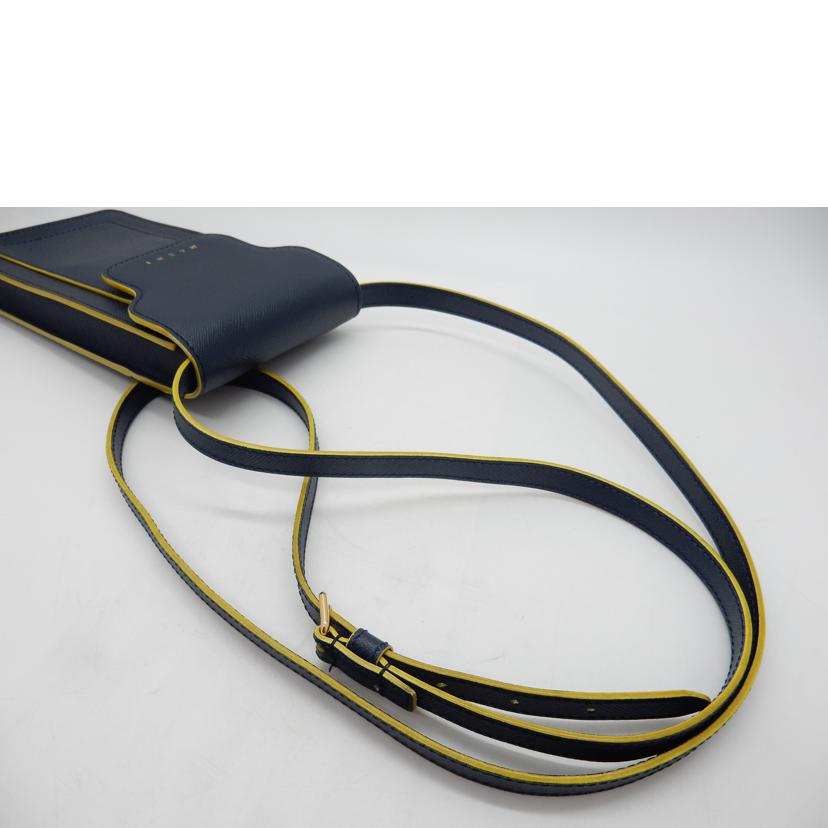 MARNI マルニ/スマートフォンケースミニバッグショルダー/ネイビーxイエロー//Aランク/02