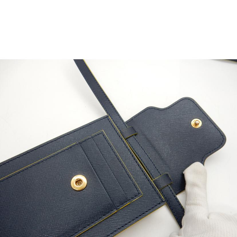 MARNI マルニ/スマートフォンケースミニバッグショルダー/ネイビーxイエロー//Aランク/02