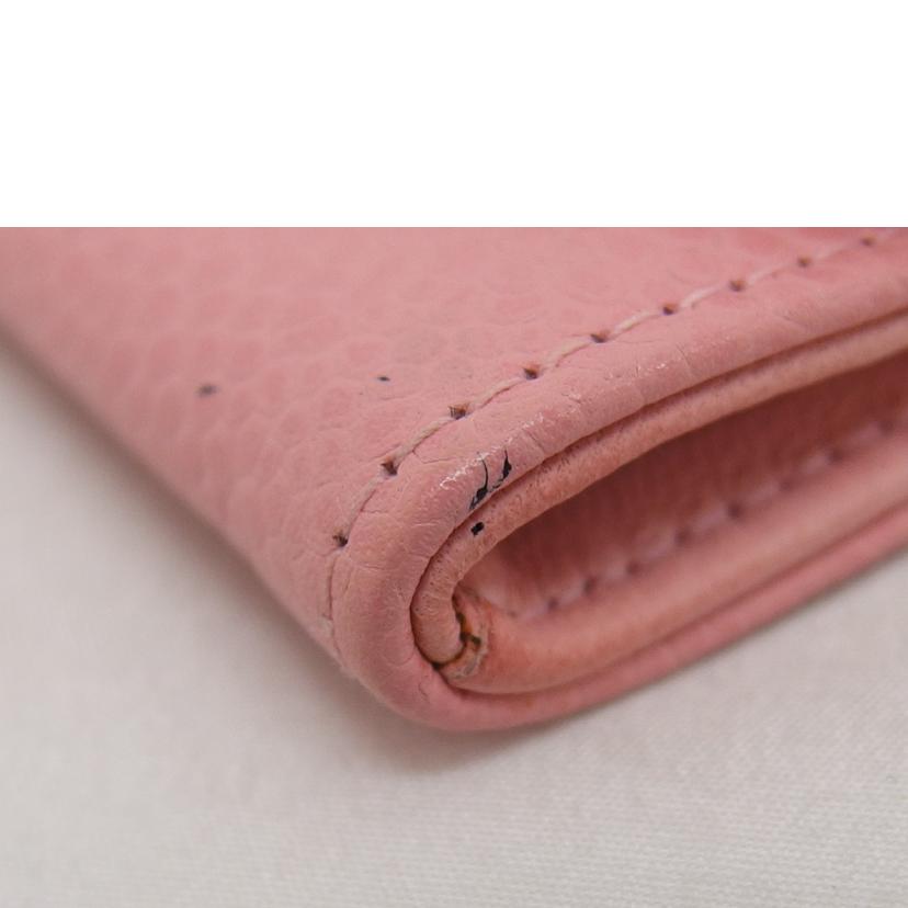 CHANEL シャネル/ココマーク キャビアスキン/二つ折りカードケース/ピンク//885****/ABランク/04