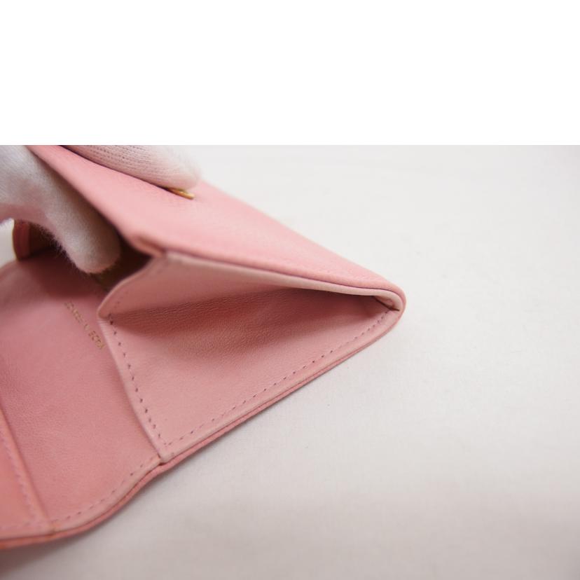 CHANEL シャネル/ココマーク キャビアスキン/二つ折りカードケース/ピンク//885****/ABランク/04