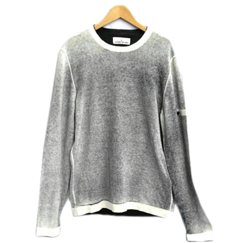 STONE ISLAND /コットンクールネックニット WHT/GRY//ABランク/07
