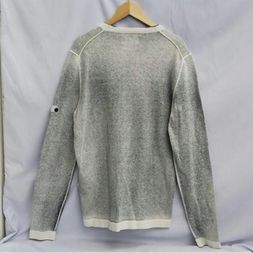 STONE ISLAND /コットンクールネックニット WHT/GRY//ABランク/07