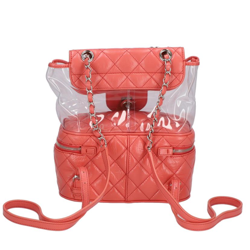 CHANEL シャネル/レザー リュックサック/ ピンク//257*****/ABランク/75