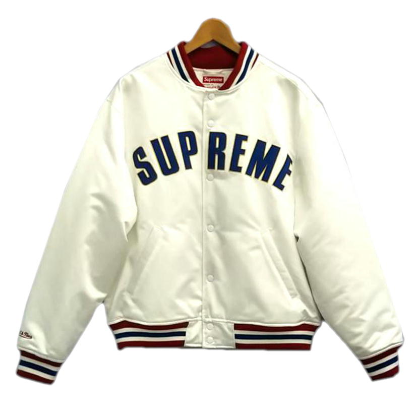 SUPREME x Micnell&Ness シュプリームxミッチェル&ネス/サテンバーシティジャケット WHT/BLU/RED //Aランク/07