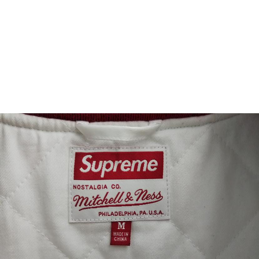 SUPREME x Micnell&Ness シュプリームxミッチェル&ネス/サテンバーシティジャケット WHT/BLU/RED //Aランク/07