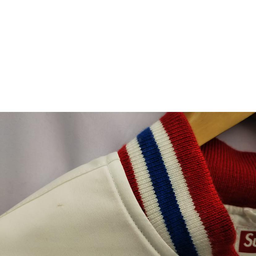 SUPREME x Micnell&Ness シュプリームxミッチェル&ネス/サテンバーシティジャケット WHT/BLU/RED //Aランク/07