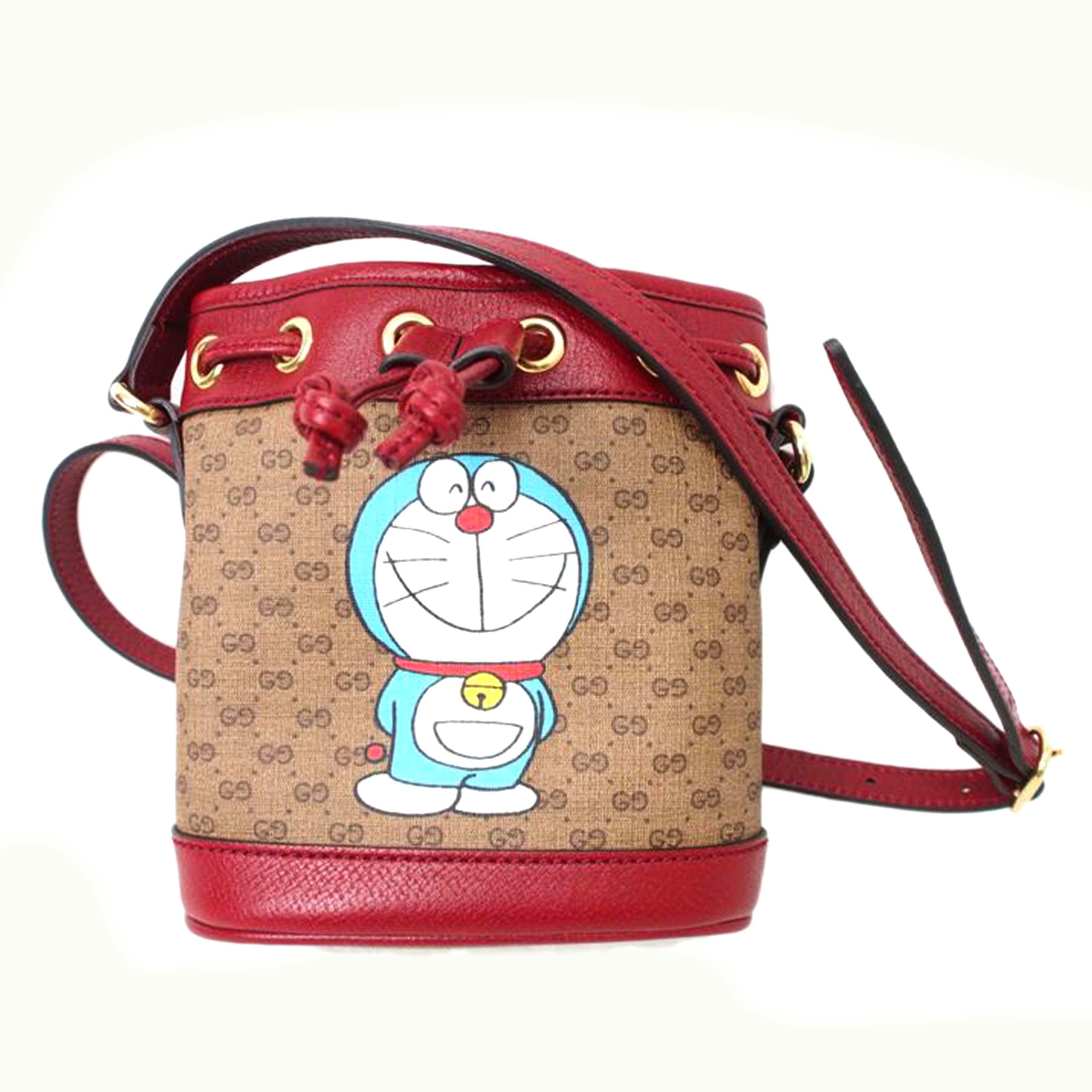 GUCCI グッチ/マイクロGGスプリーム/巾着ショルダー/ドラえもん/647801//520981/SAランク/78