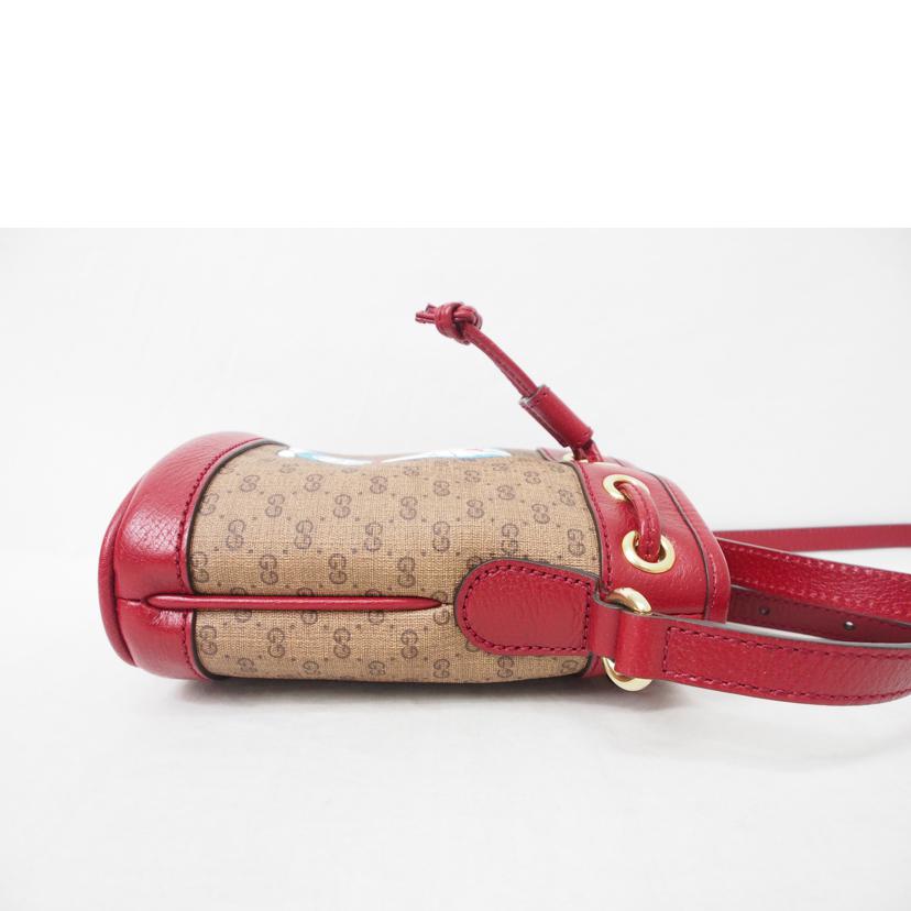 GUCCI グッチ/マイクロGGスプリーム/巾着ショルダー/ドラえもん/647801//520981/SAランク/78